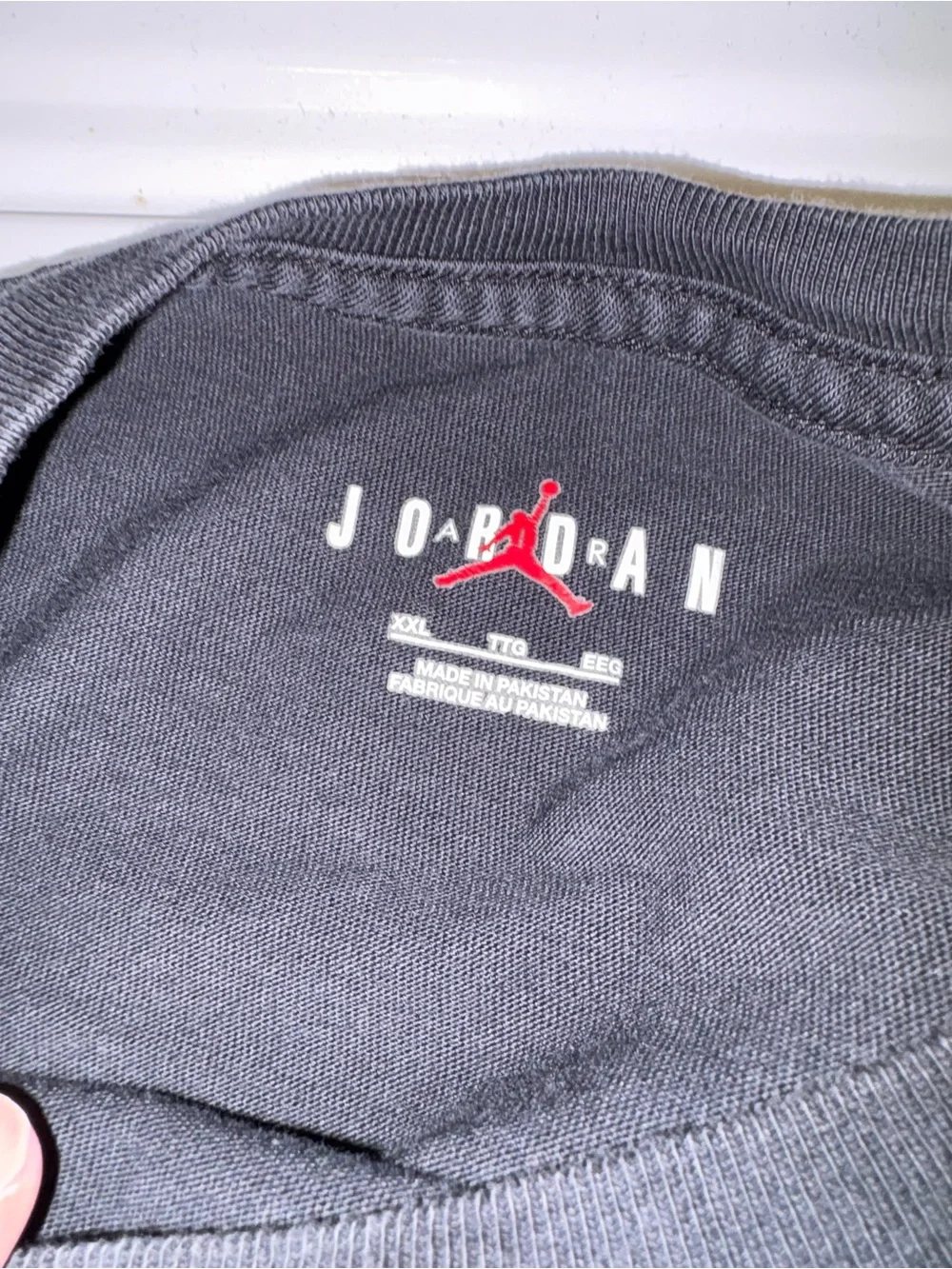 Jordan Black Long-Sleeve Graphic Tee with White Jumpman